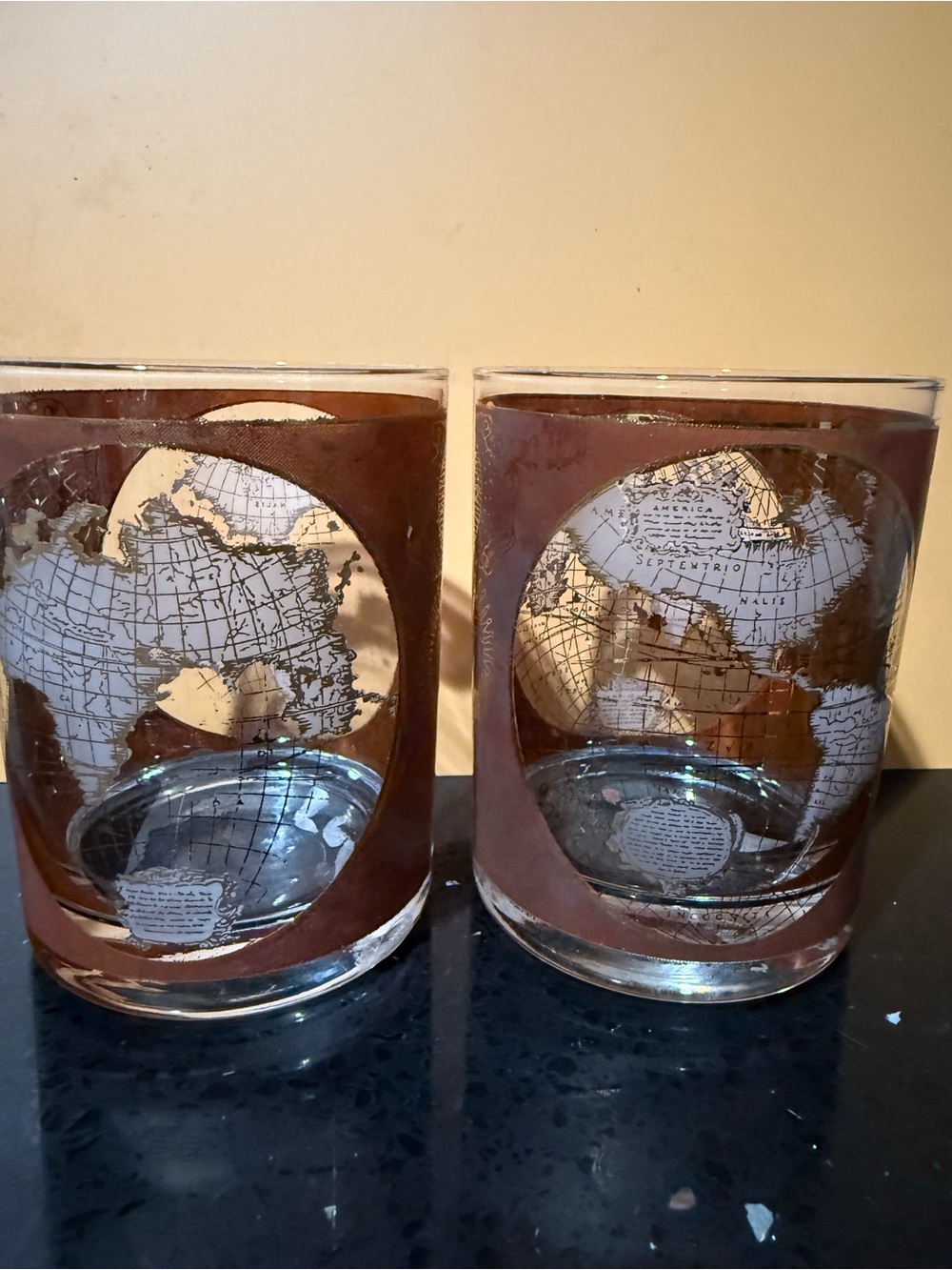 Decorative Globe Glass Votive Candle Holders - Brown Metallic